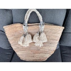 Maison Giselle braided palm tree beach bag , RRP 290USD