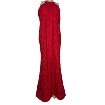 Bariano Australia red maxi lace dress US18