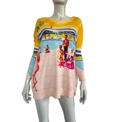 Printed Art Work women's sweater, RRP 698EUR
