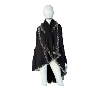 Just Cavalli poncho with real fur, XL
