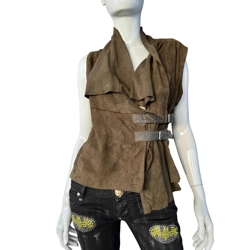 Ibana Rouge leather brown vest