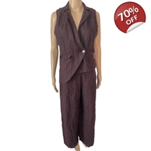 Sarah Pacini rufflet linen suit, 2 size