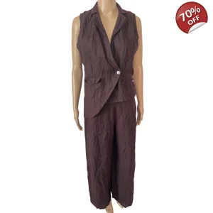 Sarah Pacini rufflet linen suit, 2 size