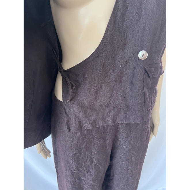 Additional Image for Sarah Pacini rufflet linen suit, 2 size