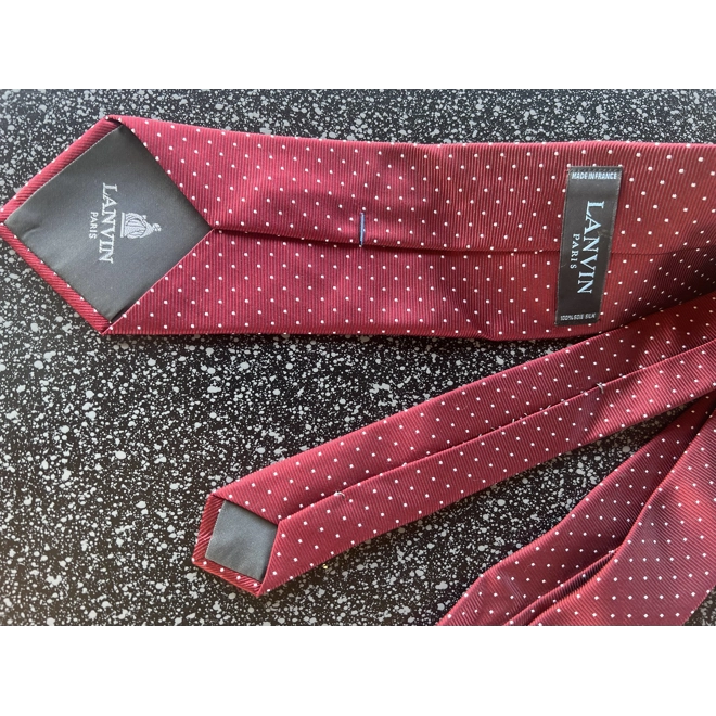 Additional Image for Lanvin silk tie polka dot