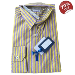 Era Milano striped long sleeve shirts , L