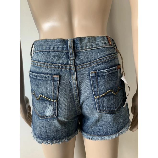 Additional Image for 7 For All Mankind bootcut denim ripped shorts