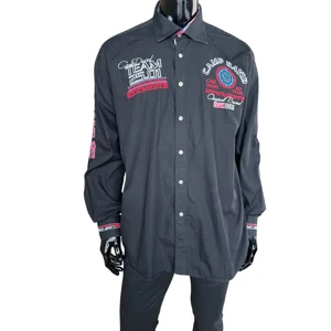 Camp David Shirt. Black with various embellishments.