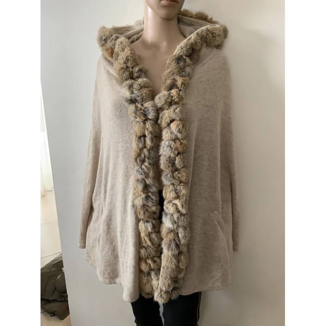Additional Image for Cape with real fur and hood