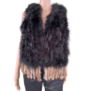 Real fur vest, S