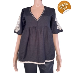 Zara Basic linen blouse RN77302