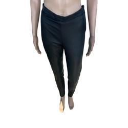 Mango genuine leather collection pants