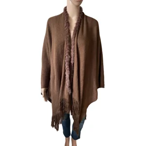 Cejon cape/poncho with real fur