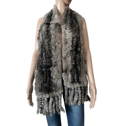 Real chinchila fur scarf