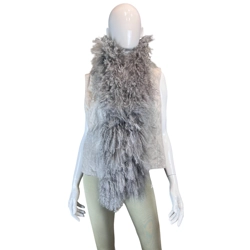 Victoria suede vest with real fur