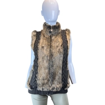 Oakwood knitted fur vest