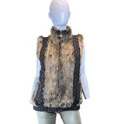 Oakwood knitted fur vest
