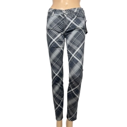 7 For All Mankind skinny B&W check print wax pants