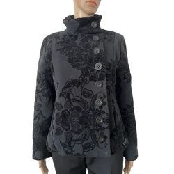 Desigual black short coat, 42/M