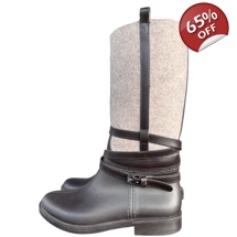 Salvatore Ferragamo Cordelia Felt Riding Rain Boots , US7