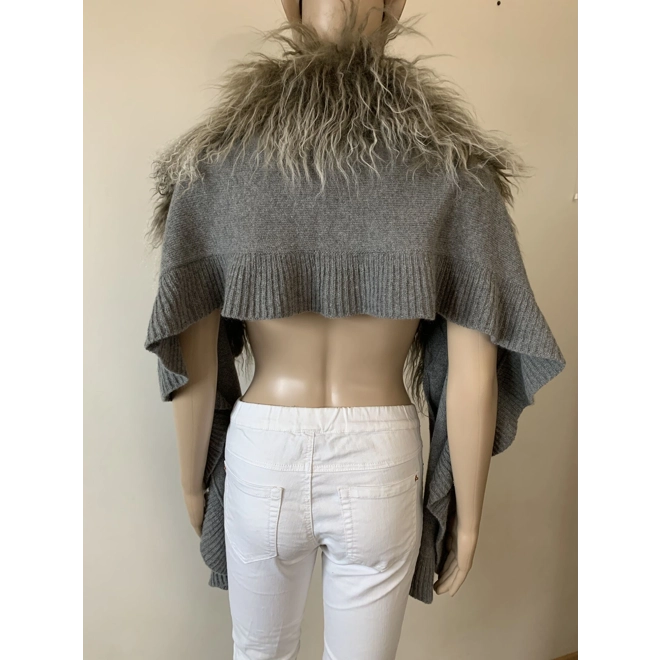 Additional Image for Philosophy Blues Original poncho with fur
