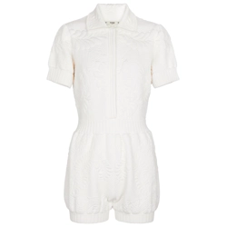 FENDI white viscose jumpsuit