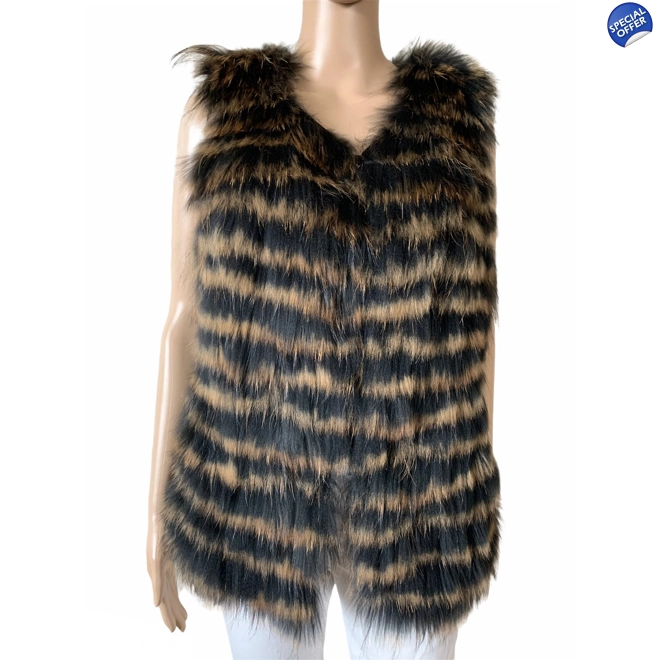 product Image for Liu Jo raccoon fur vest w62056