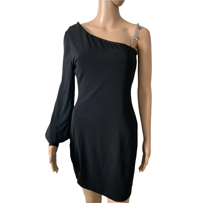 Additional Image for PATRIZIA PEPE One sleeve dress Mea black