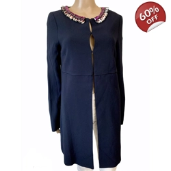 Twin Set Simona Barbieri dark blue long blazer