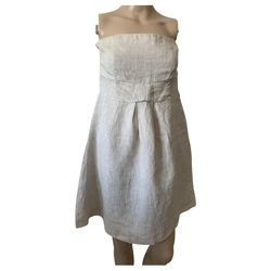 Naf Naf linen beiger dress