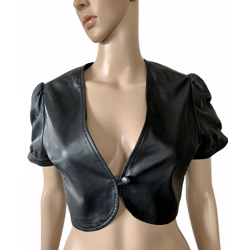 By Second Female leather short jacket
