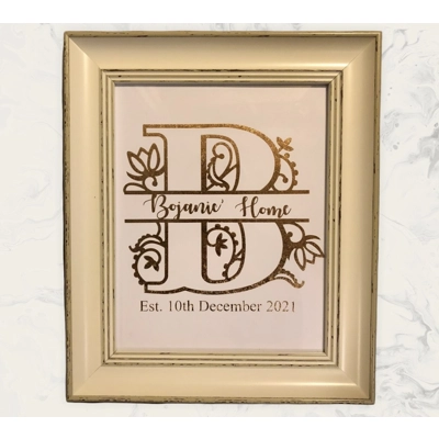 Monogram New Home Sign Monogram New Home Sign
