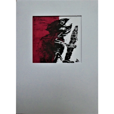 Abstract collage art cards