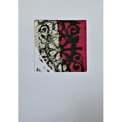 Abstract collage art cards