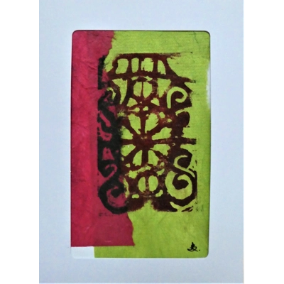 Abstract collage art cards