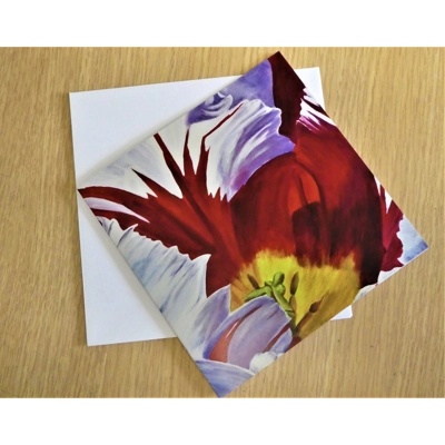 Red & White Tulip card