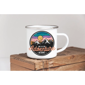 And So The Adventure Begins - Enamel Mug