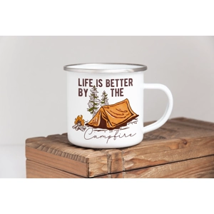 Life Is Better By The Campfire - Enamel Mug