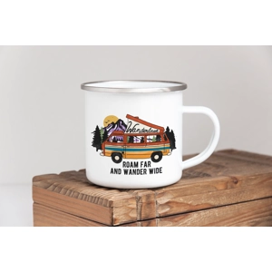 Roam Far And Wander Wide  - Enamel Mug
