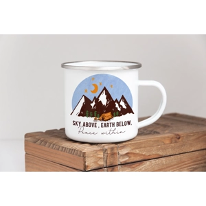 Sky Above Earth Below Peace Within  - Enamel Mug