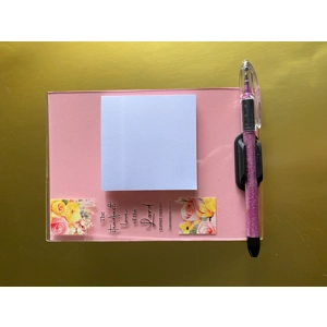5x7 desk note holder with pen