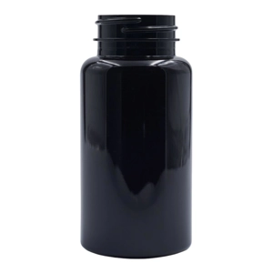 150ml Black Pet Packer with 38mm Screw Neck