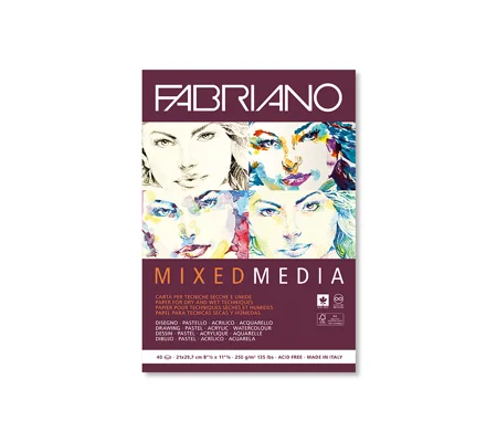 Fabriano Mixed Media blokk A5 – 250g – 40 ark