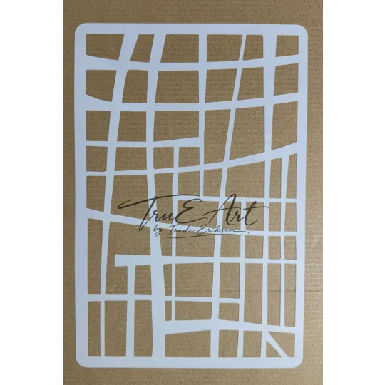 Sjablong str. 20X30 cm Ruter