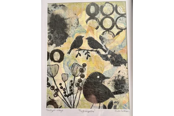 Gelprint med collage steg for steg