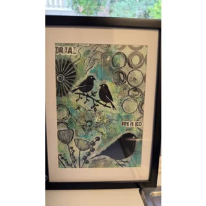 Gelprint og Collage bilde A4..