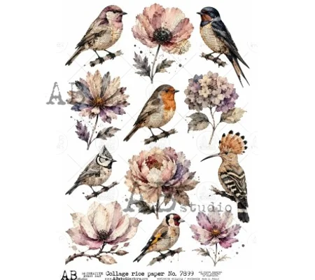 Collage rice paper A4 ID-7899
