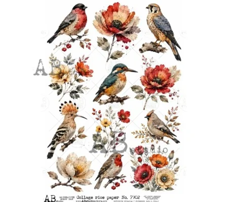 Collage rice paper A4 ID-7902