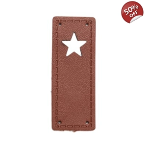 Skinn merke stjerne avlang