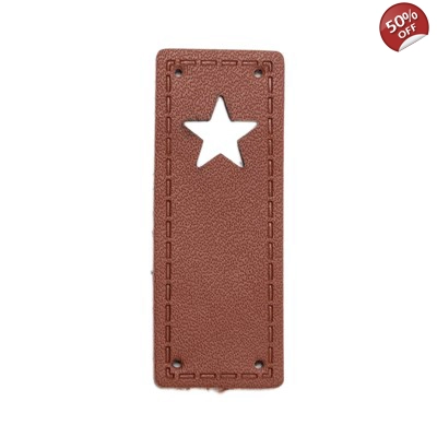 Skinn merke stjerne avlang